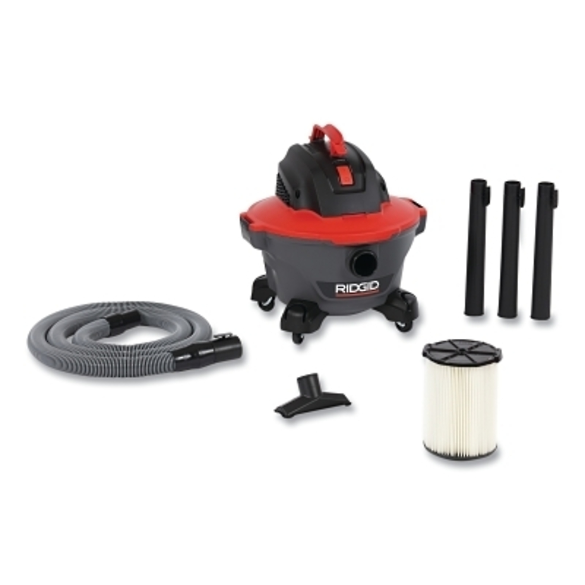 Ridgid Wet/Dry Vacuum — 6 Gal., Red, High Performance, Model# 632-62698